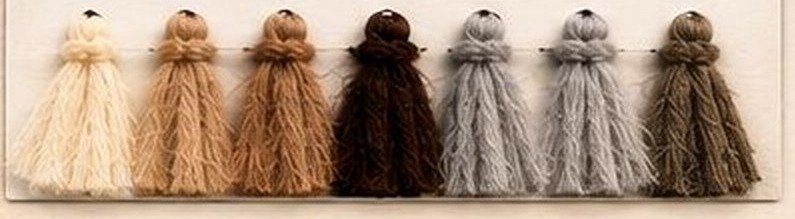 Alpaca yarn shades